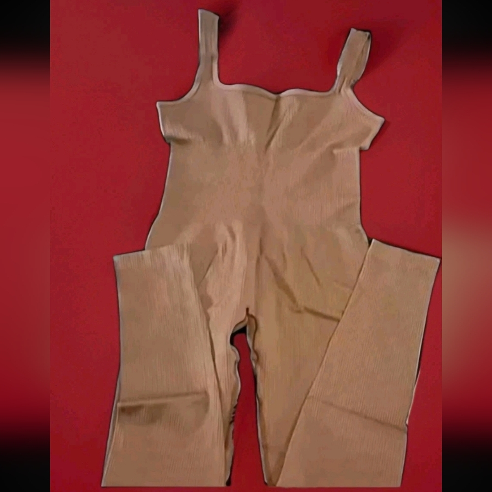 Mrignt Women's Tan Tank Full Length Bodysuit